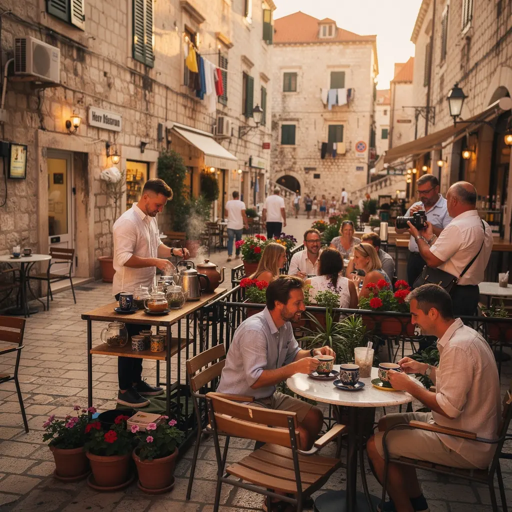 Tradicionalni hrvatski čaj s mirisnim začinima u keramici