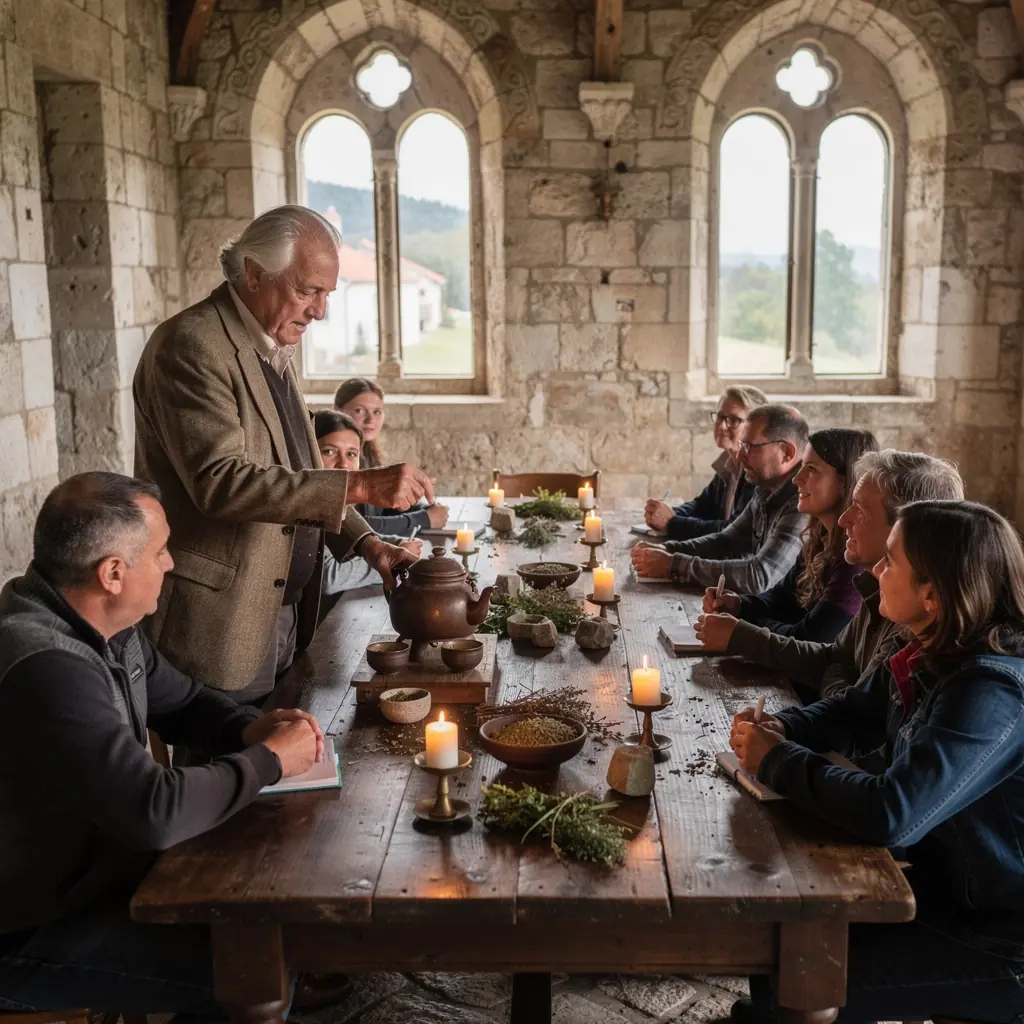 Šalica čaja uz domaći kolač na drvenom stolu