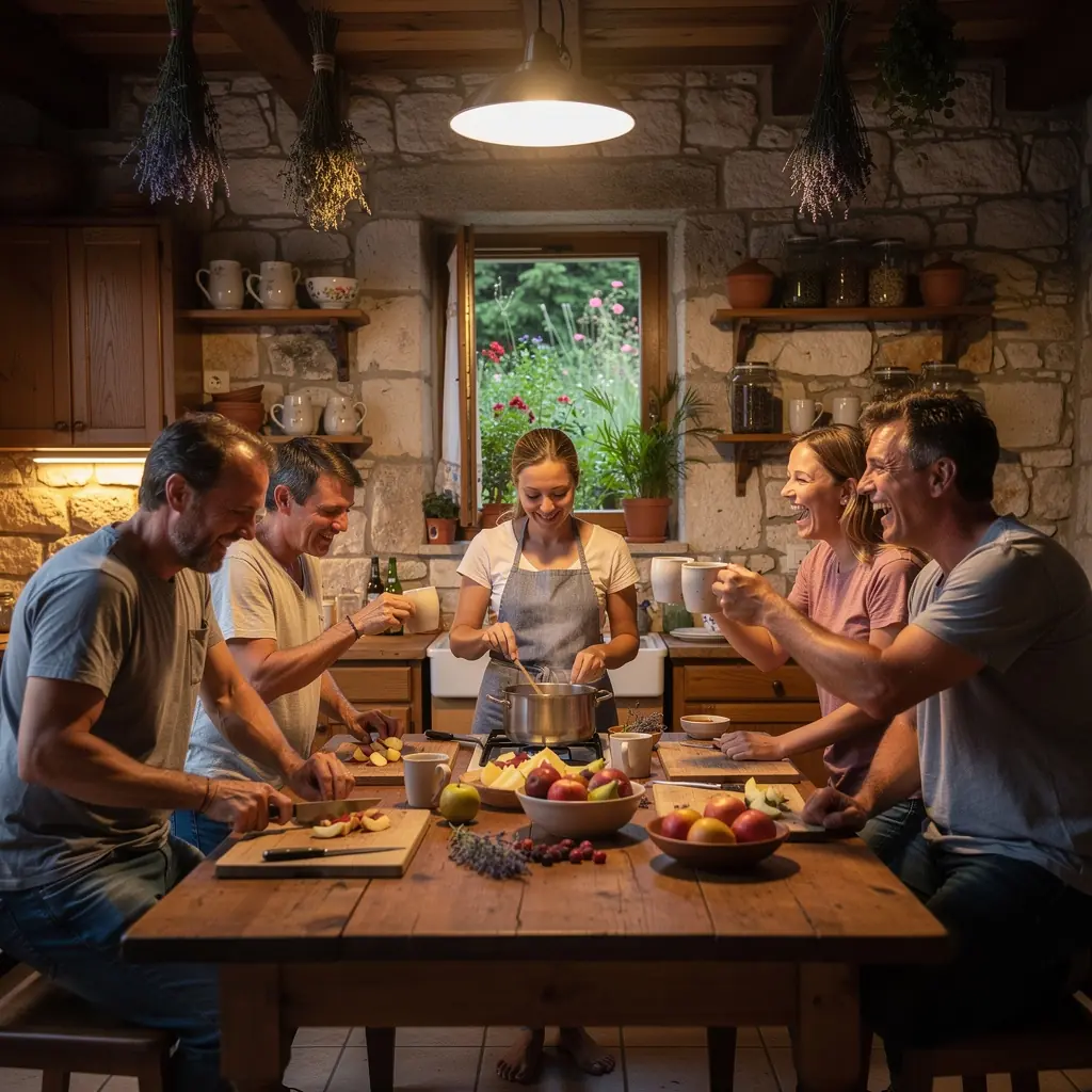 Prikaz tradicionalnog rituala pripreme čaja s lokalnim sastojcima i priborom.